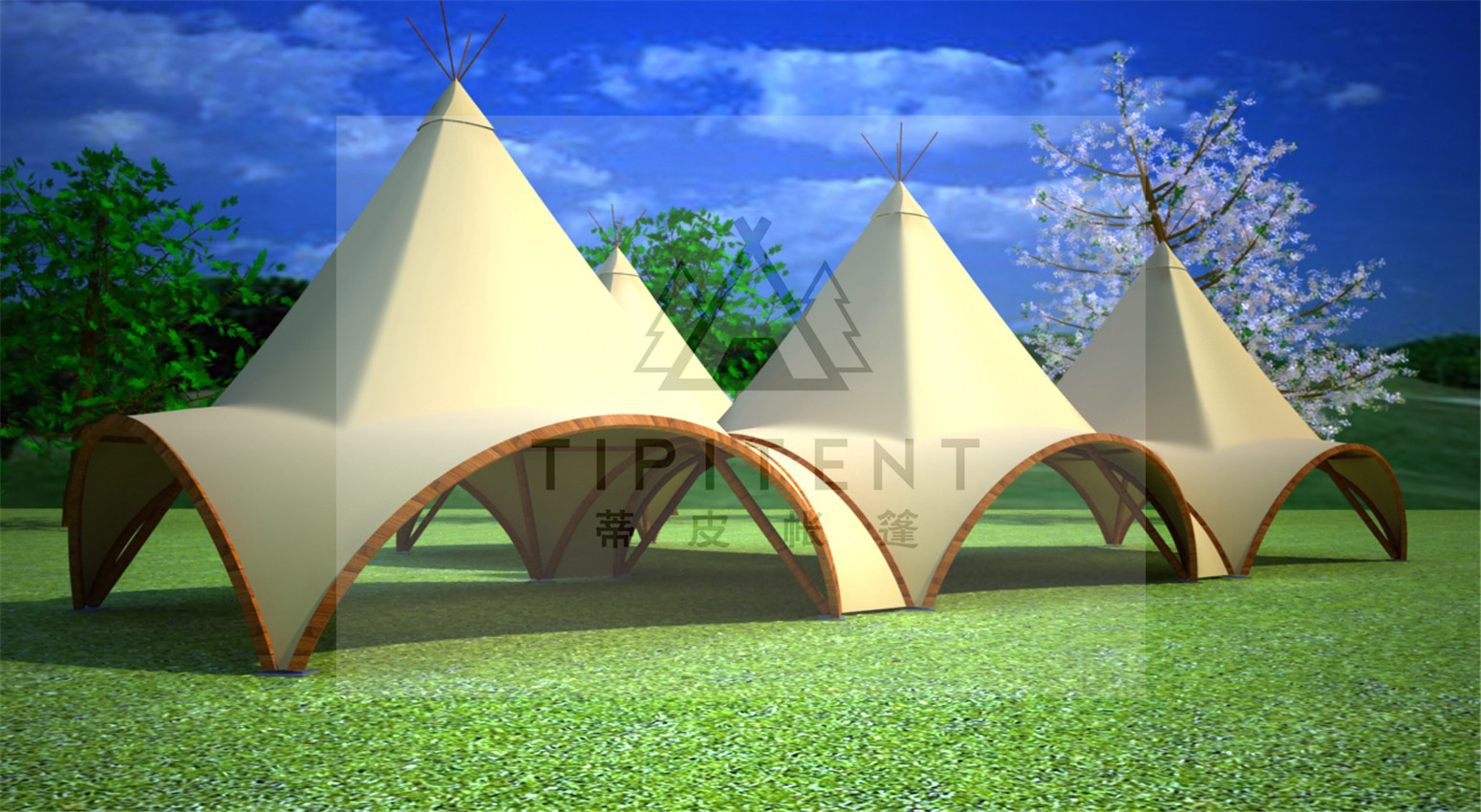 营地Tipi印第安帐篷