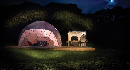 一种球形帐篷，多种变化方案，打造营地百变空间！