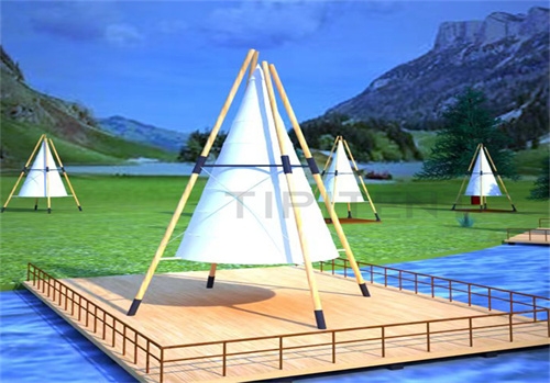 网红竹节灯笼锥形帐篷